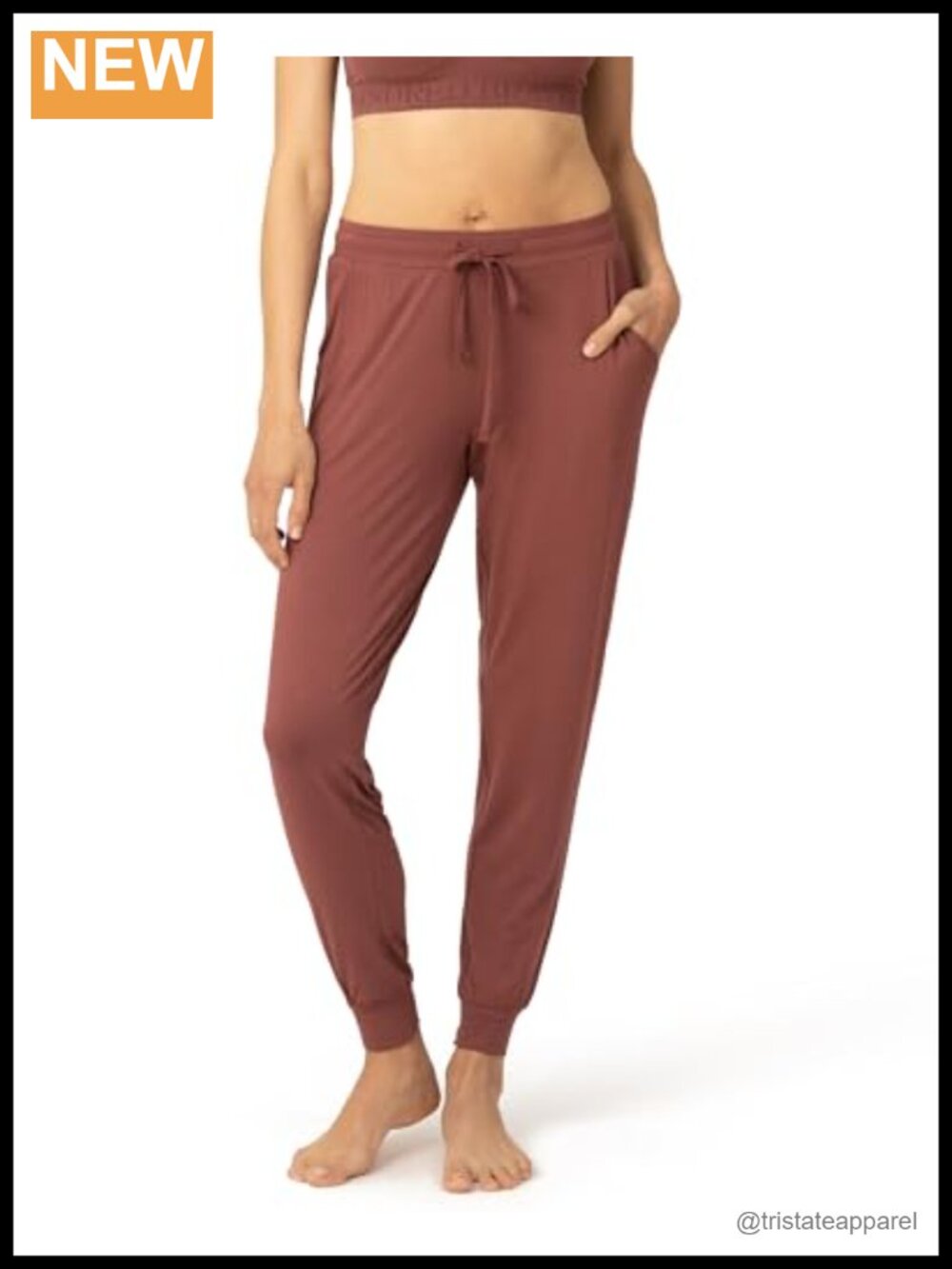 Maternity Lounge Jogger Pants Postpartum Drawstring Tapered Leg